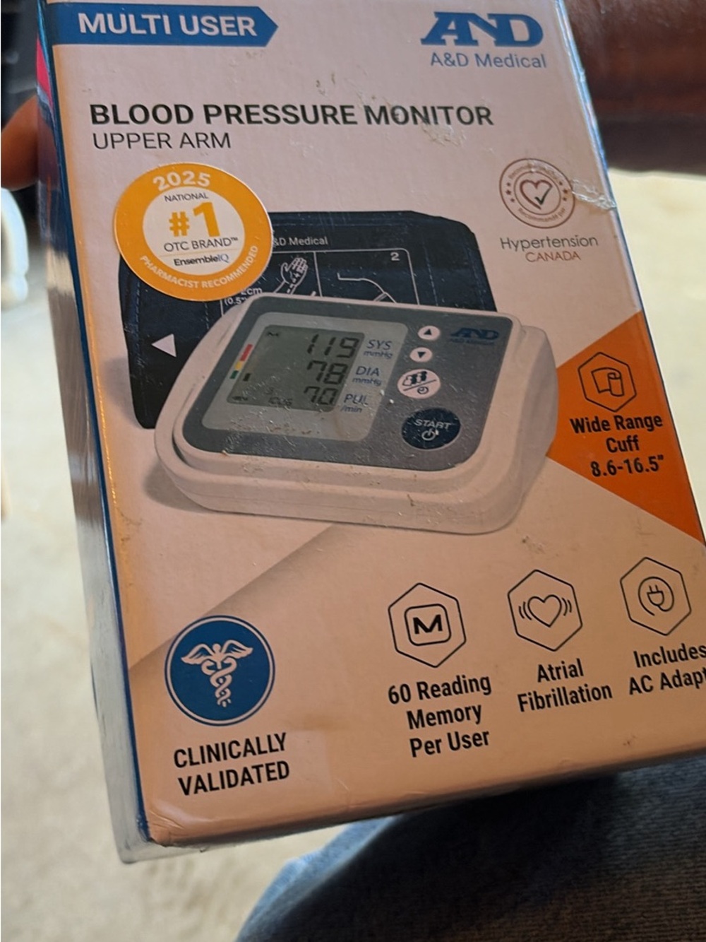 New in box White Blood Pressure Monitor - Upper Arm